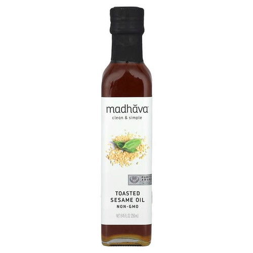 <img alt="Madhava, Toasted Sesame Oil, 8.45 fl oz (250 ml)" title="Madhava, Toasted Sesame Oil, 8.45 fl oz (250 ml),078314406009"