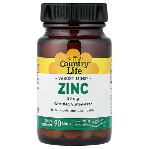 <img alt="Country Life, Target-Mins, Zinc, 50 mg, 90 Tablets" title="Country Life, Target-Mins, Zinc, 50 mg, 90 Tablets,015794025207"