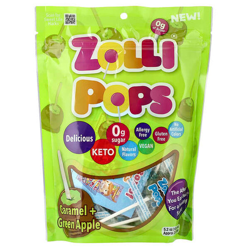 <img alt="Zollipops, The Clean Teeth Pops, Caramel Green Apple, Approx. 23-25 Pops, 5.2 oz" title="Zollipops, The Clean Teeth Pops, Caramel Green Apple, Approx. 23-25 Pops, 5.2 oz,850022733246"