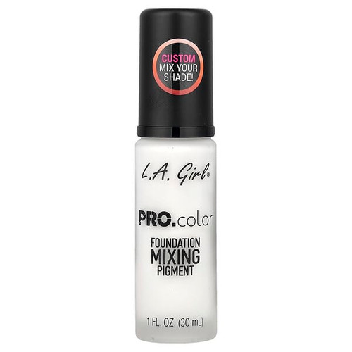 <img alt="L.A. Girl, PRO.color Foundation Mixing Pigment, GLM711 White , 1 fl oz (30 ml)" title="L.A. Girl, PRO.color Foundation Mixing Pigment, GLM711 White , 1 fl oz (30 ml),081555967116"