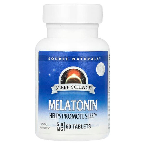 <img alt="Source Naturals, Sleep Science, Melatonin, 5 mg, 60 Tablets" title="Source Naturals, Sleep Science, Melatonin, 5 mg, 60 Tablets,021078005568"
