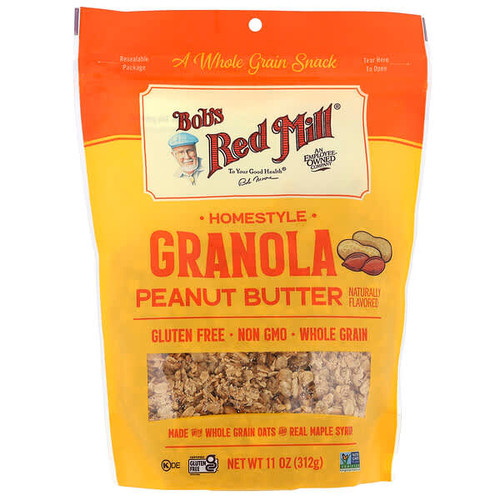 <img alt="Bobs Red Mill, Homestyle Granola, Peanut Butter, 11 oz (312 g)" title="Bobs Red Mill, Homestyle Granola, Peanut Butter, 11 oz (312 g),039978002860"