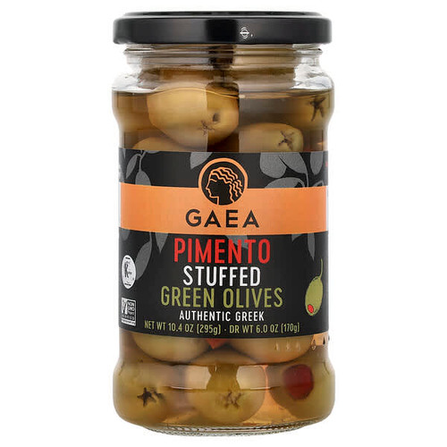 <img alt="Gaea, Pimento Stuffed Green Olives, 10.4 oz (295 g)" title="Gaea, Pimento Stuffed Green Olives, 10.4 oz (295 g),607959000152"