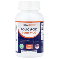 <img alt="Vitamatic, Folic Acid, 240 Vegetarian Tablets (1,667 mcg per Tablet)" title="Vitamatic, Folic Acid, 240 Vegetarian Tablets (1,667 mcg per Tablet),810078470632"