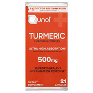 <img alt="Qunol, Turmeric, 500 mg, 21 Vegetarian Capsules" title="Qunol, Turmeric, 500 mg, 21 Vegetarian Capsules,850184008671"