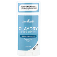 <img alt="Zion Health, Bold, ClayDry Deodorant, Shower Fresh, 2.8 oz (80 g)" title="Zion Health, Bold, ClayDry Deodorant, Shower Fresh, 2.8 oz (80 g),093141104362"