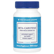 <img alt="The Vitamin Shoppe, Beta-Carotene , 7,500 mcg (25,000 IU), 100 Softgels" title="The Vitamin Shoppe, Beta-Carotene , 7,500 mcg (25,000 IU), 100 Softgels,766536010721"