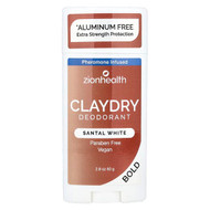 <img alt="Zion Health, Bold, ClayDry Deodorant, Santal White, 2.8 oz (80 g)" title="Zion Health, Bold, ClayDry Deodorant, Santal White, 2.8 oz (80 g),093141106038"