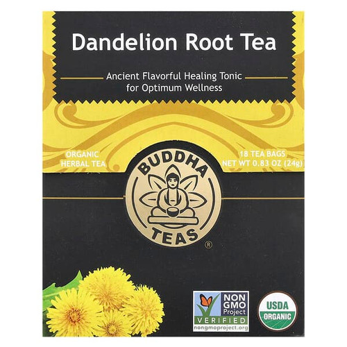 <img alt="Buddha Teas, Organic Herbal Tea, Dandelion Root, Caffeine Free, 18 Tea Bags, 0.83 oz (24 g)" title="Buddha Teas, Organic Herbal Tea, Dandelion Root, Caffeine Free, 18 Tea Bags, 0.83 oz (24 g),819005010170"