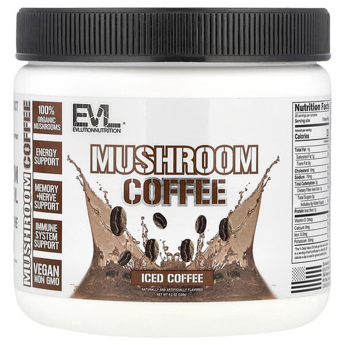 <img alt="EVLution Nutrition, Mushroom Coffee, Iced Coffee, 4.2 oz (120 g)" title="EVLution Nutrition, Mushroom Coffee, Iced Coffee, 4.2 oz (120 g),810167100501"