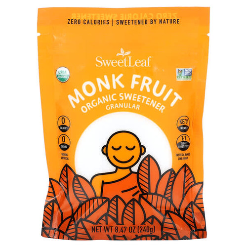 <img alt="SweetLeaf Stevia, Monk Fruit Organic Sweetener, Granular, 8.47 oz (240 g)" title="SweetLeaf Stevia, Monk Fruit Organic Sweetener, Granular, 8.47 oz (240 g),716123130035"