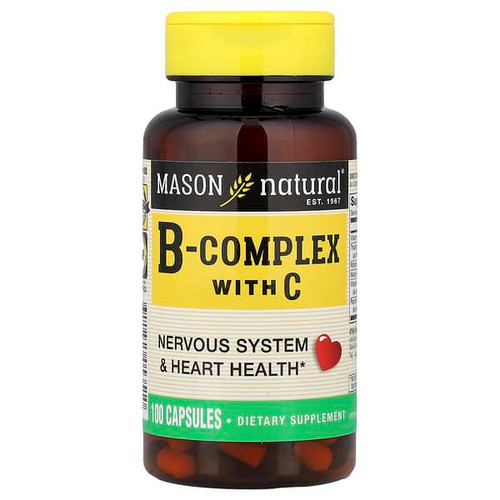 <img alt="Mason Natural, B-Complex with C, 100 Capsules" title="Mason Natural, B-Complex with C, 100 Capsules,311845053510"