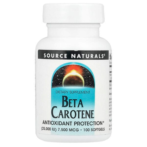 <img alt="Source Naturals, Beta Carotene , 7,500 mcg (25,000 IU), 100 Softgels" title="Source Naturals, Beta Carotene , 7,500 mcg (25,000 IU), 100 Softgels,021078004035"