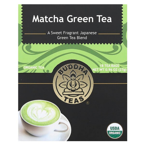 <img alt="Buddha Teas, Organic Tea, Matcha Green, 18 Tea Bags, 0.96 oz (27 g)" title="Buddha Teas, Organic Tea, Matcha Green, 18 Tea Bags, 0.96 oz (27 g),819005011610"