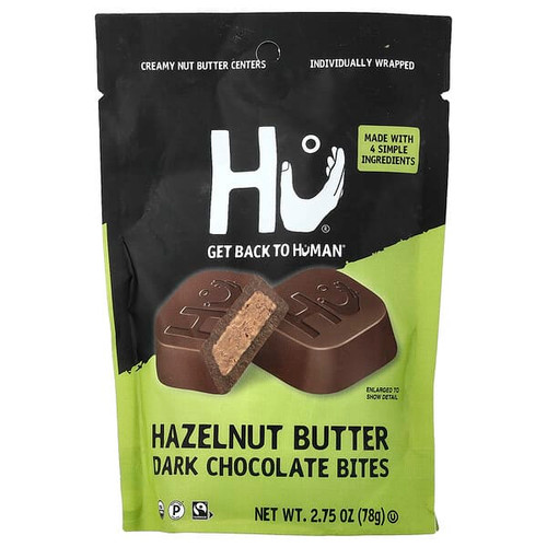 <img alt="Hu, Dark Chocolate Bites, Hazelnut Butter, 2.75 oz (78 g)" title="Hu, Dark Chocolate Bites, Hazelnut Butter, 2.75 oz (78 g),850043074298"