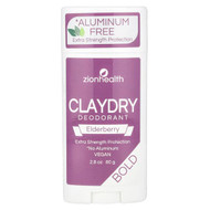 <img alt="Zion Health, Bold, ClayDry Deodorant, Elderberry, 2.8 oz (80 g)" title="Zion Health, Bold, ClayDry Deodorant, Elderberry, 2.8 oz (80 g),093141104423"
