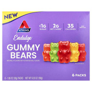 <img alt="Atkins, Endulge, Gummy Bears, 6 Packs, 1.06 oz (30 g) Each" title="Atkins, Endulge, Gummy Bears, 6 Packs, 1.06 oz (30 g) Each,637480002905"