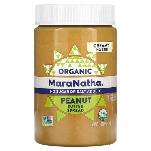 <img alt="MaraNatha, Organic Peanut Butter Spread, Creamy, 16 oz (454 g)" title="MaraNatha, Organic Peanut Butter Spread, Creamy, 16 oz (454 g),051651192385"