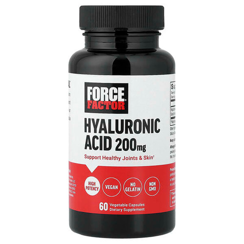 <img alt="Force Factor, Hyaluronic Acid, 200 mg, 60 Vegetable Capsules" title="Force Factor, Hyaluronic Acid, 200 mg, 60 Vegetable Capsules,810126660343"