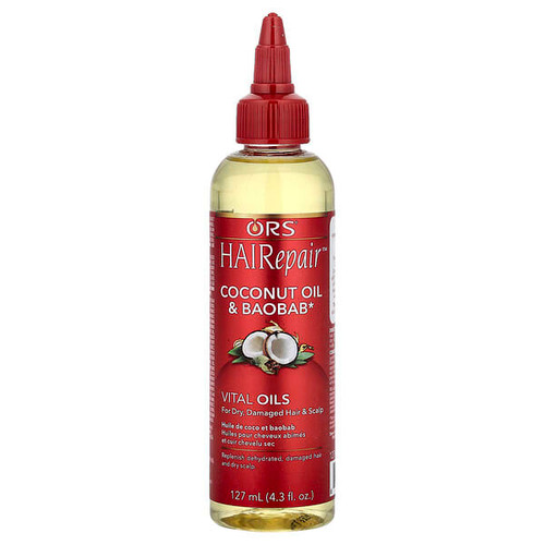 <img alt="ORS, HAIRepair, Coconut Oil & Baobab Vital Oils, For Dry, Damaged Hair & Scalp, 4.3 fl oz (127 ml)" title="ORS, HAIRepair, Coconut Oil & Baobab Vital Oils, For Dry, Damaged Hair & Scalp, 4.3 fl oz (127 ml),632169110094"