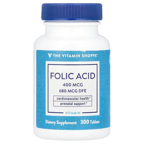 <img alt="The Vitamin Shoppe, Folic Acid, 680 mcg DFE, 300 Tablets" title="The Vitamin Shoppe, Folic Acid, 680 mcg DFE, 300 Tablets,766536021697"