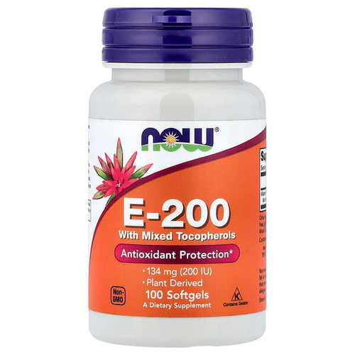 <img alt="Now Foods, E-200 with Mixed Tocopherols, 134 mg (200 IU), 100 Softgels" title="Now Foods, E-200 with Mixed Tocopherols, 134 mg (200 IU), 100 Softgels,733739008800"