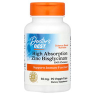 <img alt="Doctors Best, High Absorption Zinc Bisglycinate, 50 mg, 90 Veggie Caps" title="Doctors Best, High Absorption Zinc Bisglycinate, 50 mg, 90 Veggie Caps,753950005730"