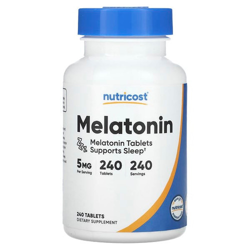 <img alt="Nutricost, Melatonin, 5 mg, 240 Tablets" title="Nutricost, Melatonin, 5 mg, 240 Tablets,810014672724"
