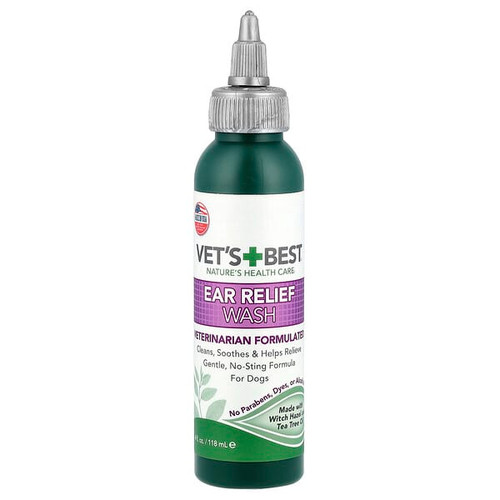 <img alt="Vets Best, Ear Relief Wash, For Dogs, 4 fl oz (118 ml)" title="Vets Best, Ear Relief Wash, For Dogs, 4 fl oz (118 ml),031658100217"