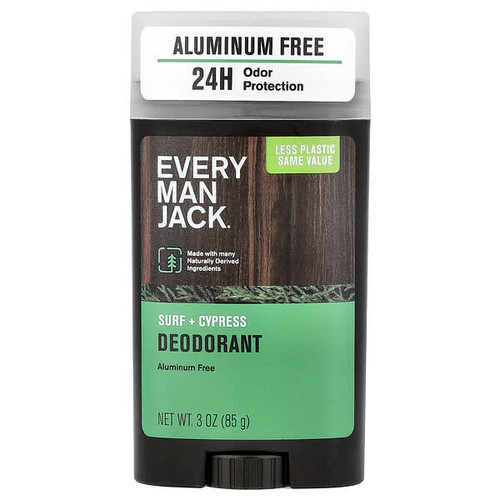 <img alt="Every Man Jack, Deodorant, Aluminum Free, Surf + Cypress, 3 oz (85 g)" title="Every Man Jack, Deodorant, Aluminum Free, Surf + Cypress, 3 oz (85 g),878639017313"