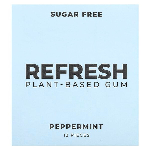 <img alt="3 PACK of Refresh Gum, Plant-Based Gum, Peppermint, 12 Pieces" title="3 PACK of Refresh Gum, Plant-Based Gum, Peppermint, 12 Pieces,860006808273"