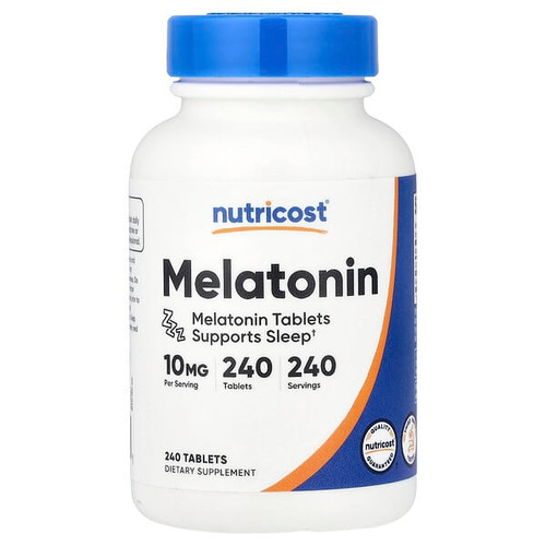 <img alt="Nutricost, Melatonin, 10 mg, 240 Tablets" title="Nutricost, Melatonin, 10 mg, 240 Tablets,810014672731"