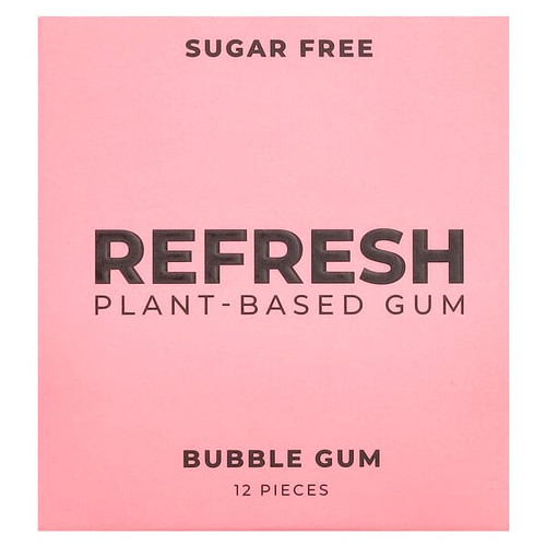 <img alt="3 PACK of Refresh Gum, Plant-Based Bubble Gum, 12 Pieces" title="3 PACK of Refresh Gum, Plant-Based Bubble Gum, 12 Pieces,860006808266"