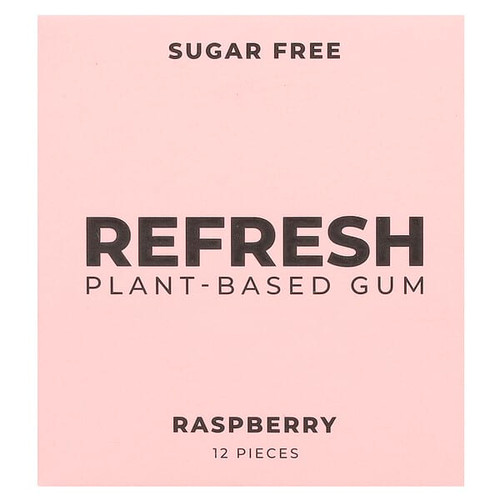 <img alt="3 PACK of Refresh Gum, Plant-Based Gum, Raspberry, 12 Pieces" title="3 PACK of Refresh Gum, Plant-Based Gum, Raspberry, 12 Pieces,860006808211"