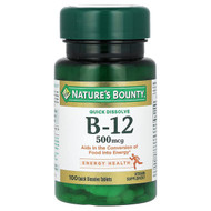 <img alt="Natures Bounty, Vitamin B-12, Natural Cherry, 500 mcg, 100 Quick Dissolve Tablets" title="Natures Bounty, Vitamin B-12, Natural Cherry, 500 mcg, 100 Quick Dissolve Tablets,074312035951"