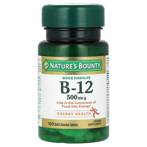 <img alt="Natures Bounty, Vitamin B-12, Natural Cherry, 500 mcg, 100 Quick Dissolve Tablets" title="Natures Bounty, Vitamin B-12, Natural Cherry, 500 mcg, 100 Quick Dissolve Tablets,074312035951"