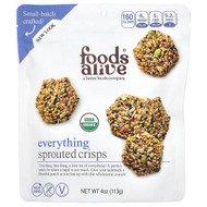 <img alt="Foods Alive, Sprouted Crisps, Everything, 4 oz (113 g)" title="Foods Alive, Sprouted Crisps, Everything, 4 oz (113 g),850008080104"