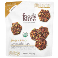 <img alt="Foods Alive, Sprouted Crisps, Ginger Snap, 4 oz (113 g)" title="Foods Alive, Sprouted Crisps, Ginger Snap, 4 oz (113 g),891551000072"
