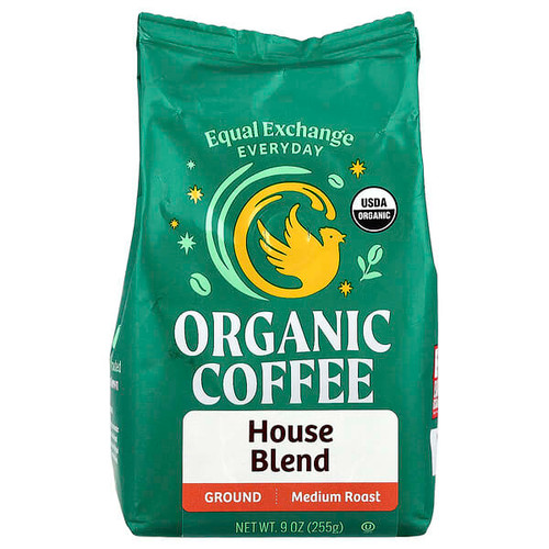 <img alt="Equal Exchange, Organic Coffee, House Blend, Ground, Medium Roast , 9 oz (255 g)" title="Equal Exchange, Organic Coffee, House Blend, Ground, Medium Roast , 9 oz (255 g),745998992172"