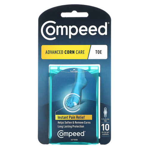 <img alt="Compeed, Advance Corn Care, Toe, 10 Active Gel Cushions" title="Compeed, Advance Corn Care, Toe, 10 Active Gel Cushions,810000310050"