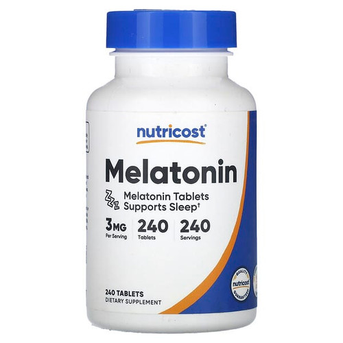 <img alt="Nutricost, Melatonin, 3 mg, 240 Tablets" title="Nutricost, Melatonin, 3 mg, 240 Tablets,810014672717"
