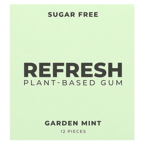 <img alt="3 PACK of Refresh Gum, Plant-Based Gum, Garden Mint, 12 Pieces" title="3 PACK of Refresh Gum, Plant-Based Gum, Garden Mint, 12 Pieces,860006808204"