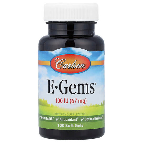 <img alt="Carlson, E-Gems, 67 mg (100 IU), 100 Soft Gels" title="Carlson, E-Gems, 67 mg (100 IU), 100 Soft Gels,088395003110"