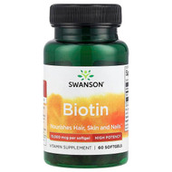 <img alt="Swanson Vitamins, Biotin, 10,000 mcg, 60 Softgels" title="Swanson Vitamins, Biotin, 10,000 mcg, 60 Softgels,087614116860"
