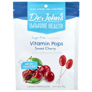 <img alt="Dr. Johns Healthy Sweets, Immune Health, Vitamin Pops, Sweet Cherry, 14 Individually Wrapped Lollipops, 3.85 oz (109 g)" title="Dr. Johns Healthy Sweets, Immune Health, Vitamin Pops, Sweet Cherry, 14 Individually Wrapped Lollipops, 3.85 oz (109 g),605245010137"