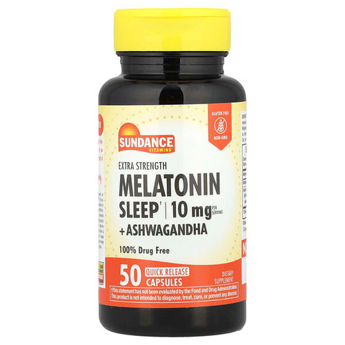 <img alt="Sundance Vitamins, Melatonin Sleep + Ashwagandha, 50 Quick Release Capsules" title="Sundance Vitamins, Melatonin Sleep + Ashwagandha, 50 Quick Release Capsules,840093140999"