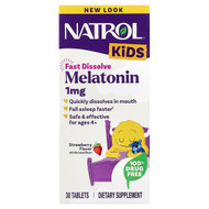 <img alt="Natrol, Kids, Melatonin, Ages 4+, Strawberry, 30 Tablets" title="Natrol, Kids, Melatonin, Ages 4+, Strawberry, 30 Tablets,047469076979"