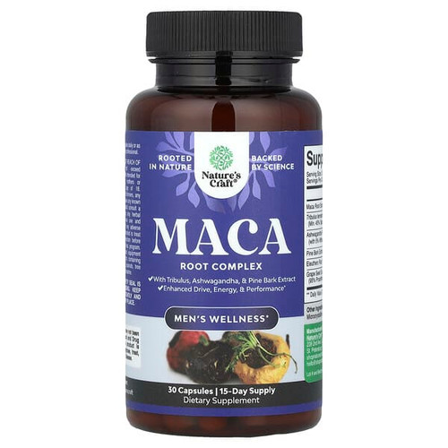 <img alt="Natures Craft, Mens Wellness, Maca Root Complex, 30 Capsules" title="Natures Craft, Mens Wellness, Maca Root Complex, 30 Capsules,850054294388"