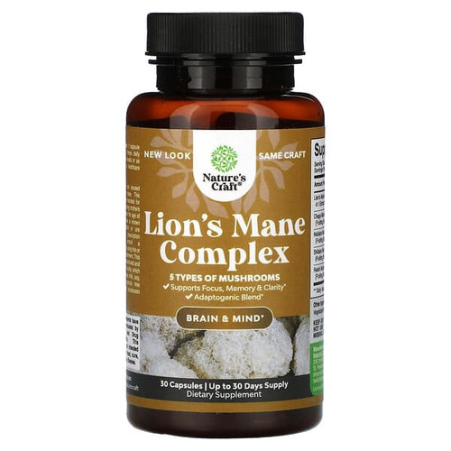 <img alt="Natures Craft, Lions Mane Complex, 30 Capsules" title="Natures Craft, Lions Mane Complex, 30 Capsules,850047947864"