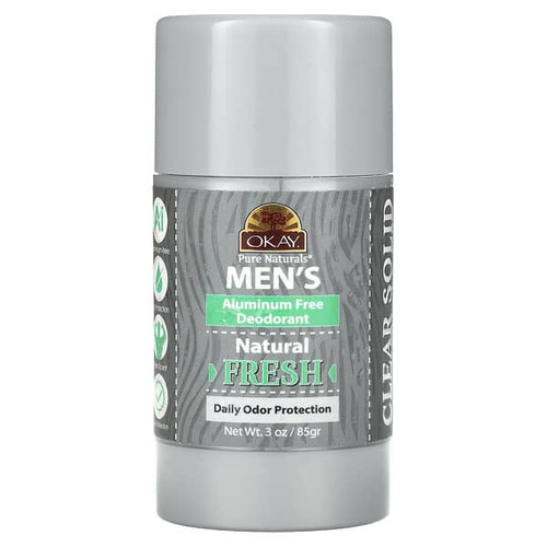 <img alt="Okay Pure Naturals, Mens Aluminum Free Deodorant, Fresh, 3 oz (85 g)" title="Okay Pure Naturals, Mens Aluminum Free Deodorant, Fresh, 3 oz (85 g),815166028221"